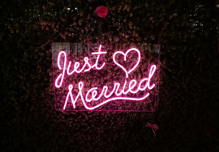 Wedding neon signs customised as per size colors and needs.