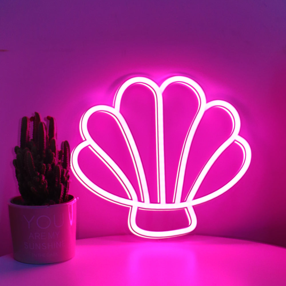 Custom Neon LED Sign - Pink Sea Shell - Northernlightstore