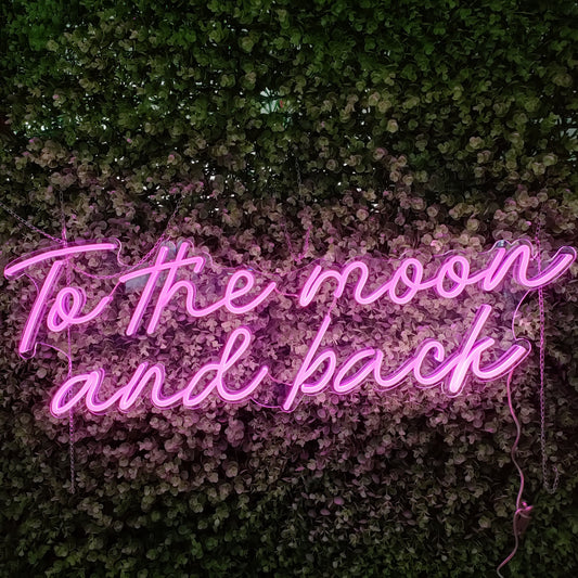 Custom Neon Sign LED Flex – To the moon and back - Northernlightstore