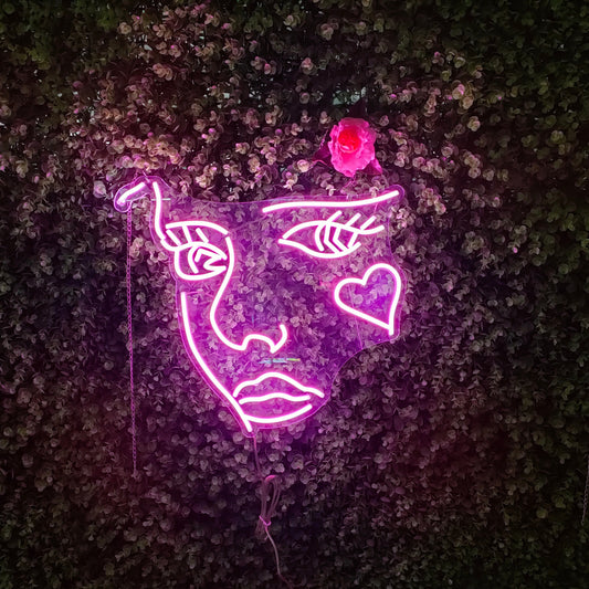 Custom Neon Sign LED Flex – Pink Face - Northernlightstore